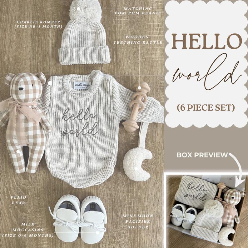Baby Gift Box Set, Personalized Gift, Gender Neutral Baby Gift, Baby Shower Gift Basket, Newborn Boy/girl Gift, Welcome New Baby - Etsy